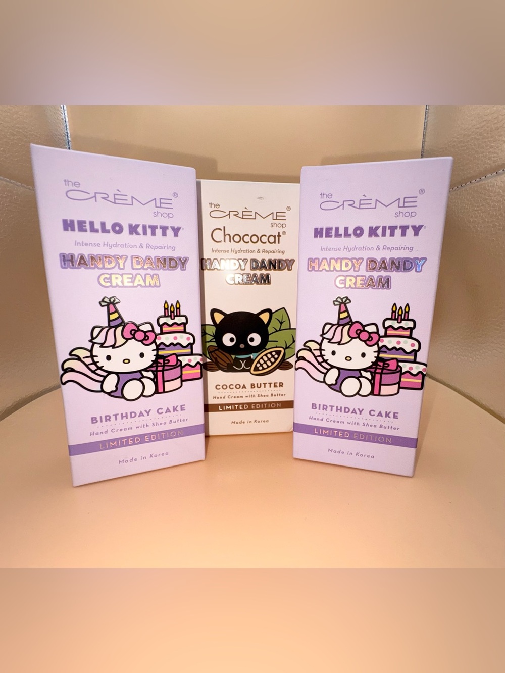 Brand New! The CRÈME shop Sanrio Hand Cream | Birthday Cake & Cocoa Butter